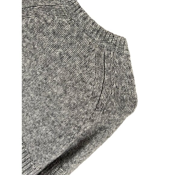 Banana Republic Italian Yarn Ribbed Chunky Gray Knit Crewneck Size XSmall - Picture 6 of 8